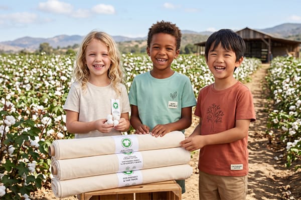organic cotton sustainable fabric for children t shirts